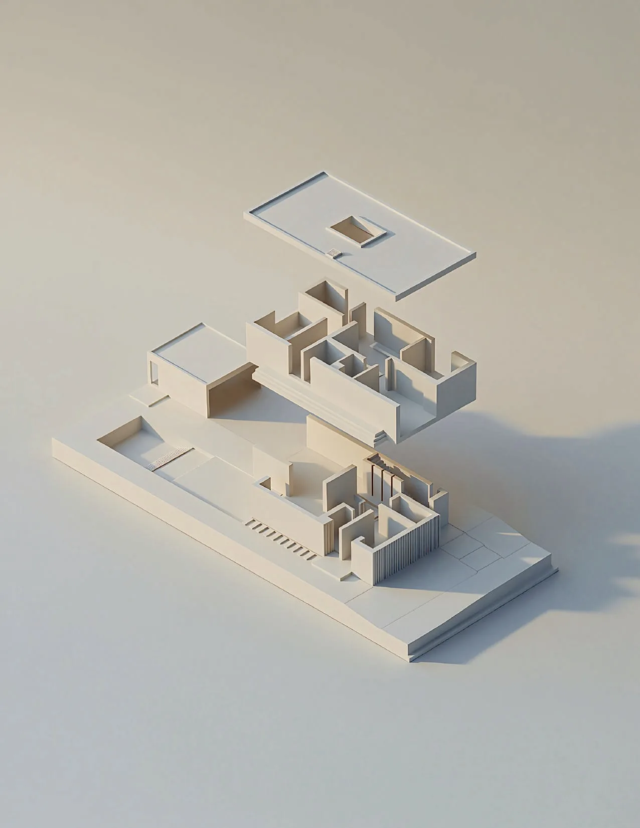 Modelo axonométrico do loteamento Várzea Tejo, Moita — Vale do Tejo